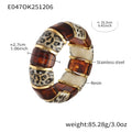 E047- White Panther Pattern Bracelet