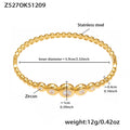 Z527 Gold White Zircon Bracelet