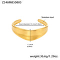 Z348- Gold Ultra Wide Bracelet
