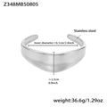 Z348- Silver Ultra Wide Bracelet