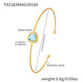TXZ265- Light Blue Glass Stone Bracelet