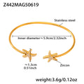 Z442 Golden Sea Star 5A Zircon Bracelet