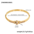 Z480 Gold Pink Zircon Bracelet