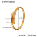 Z456 Gold Pink Zircon Bracelet