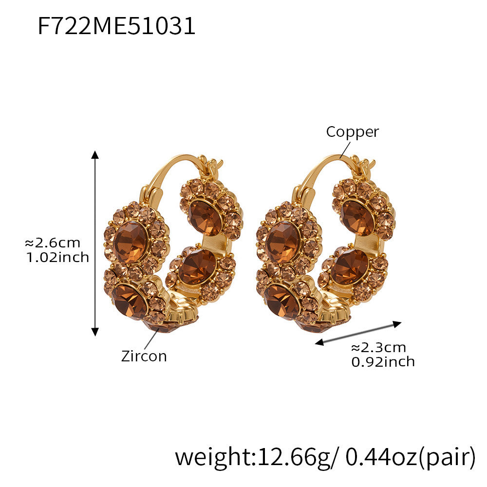 Size reference for 18K PVD gold plated copper U-shaped ear cuff earrings