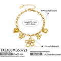 Bracelet / Floral Butterfly Gold / 5cm