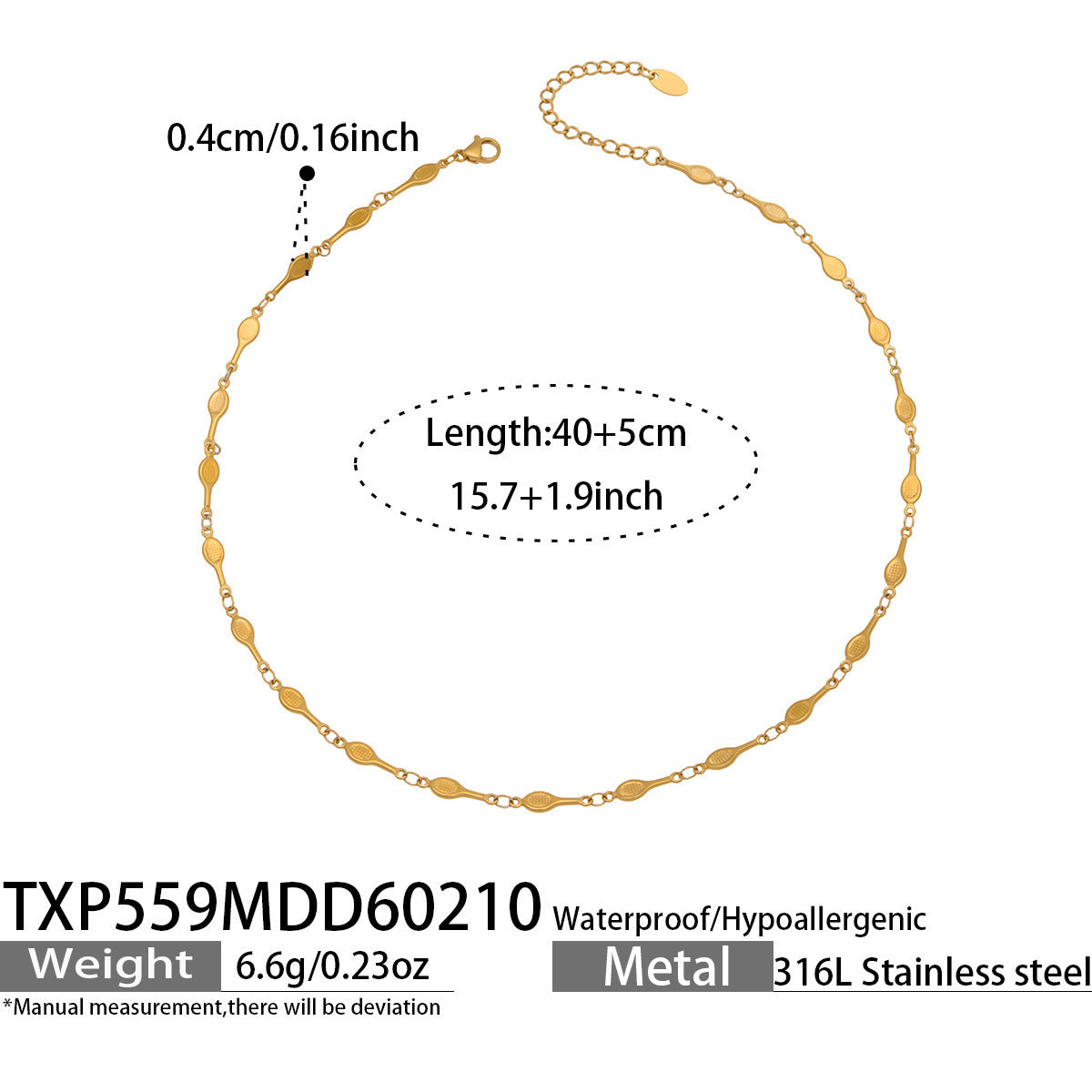 316L Stainless Steel 18K Gold PVD Minimalist Dopamine Color-Block Enamel Necklace & Bracelet Set