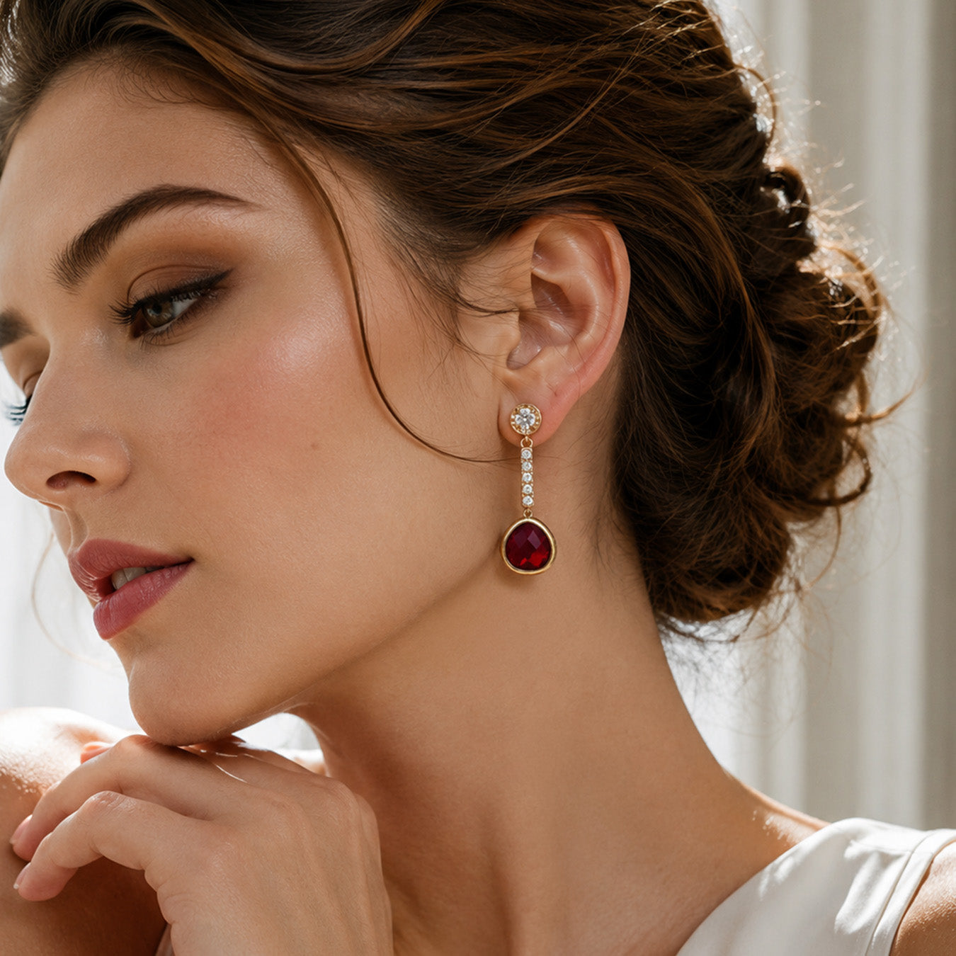 316L Stainless Steel 18K PVD Gold Colorful Glass Stone Earrings made with 316L stainless steel and 18K PVD gold finish for wholesale jewelry buyers - image 10