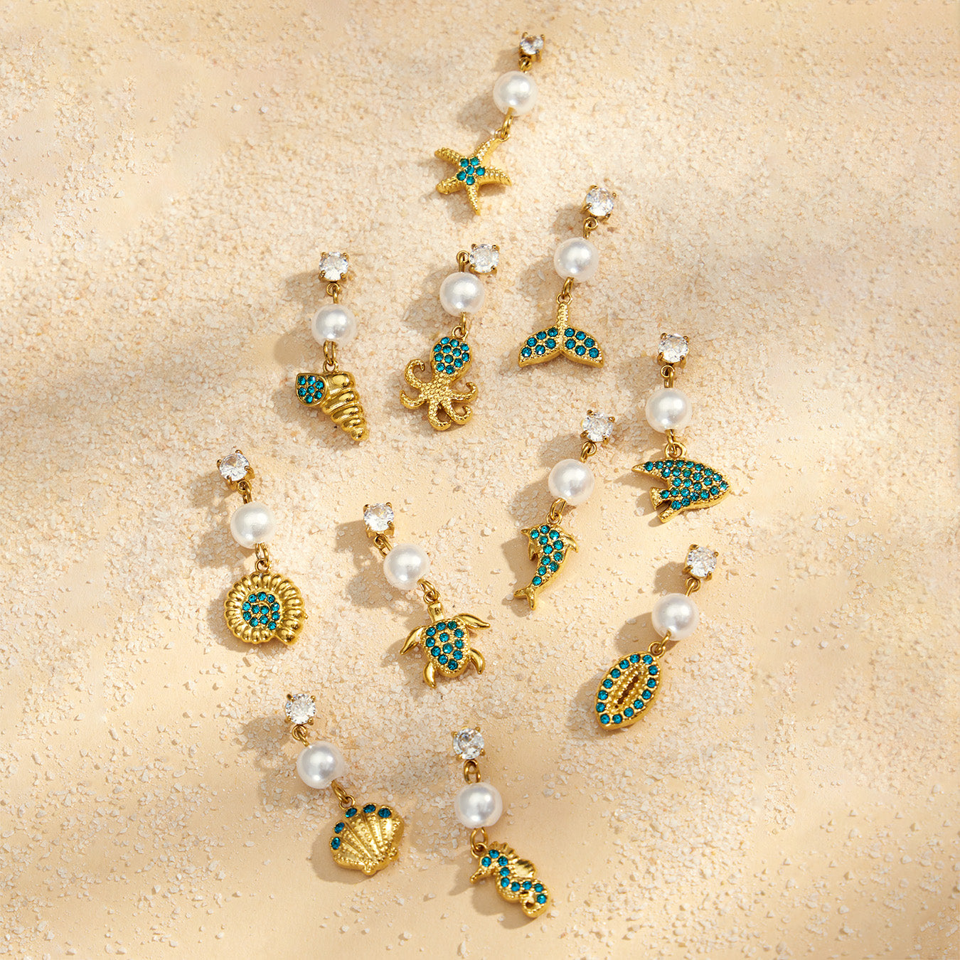 316L Stainless Steel 18K PVD Gold Ocean Series Earrings made with 316L stainless steel and 18K PVD gold finish for wholesale jewelry buyers - image 12