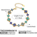 Blue Zircon Gold Bracelet 17+5cm (TXE599) / Default