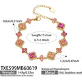 Pink Zircon Gold Bracelet 17+5cm (TXE599) / Default