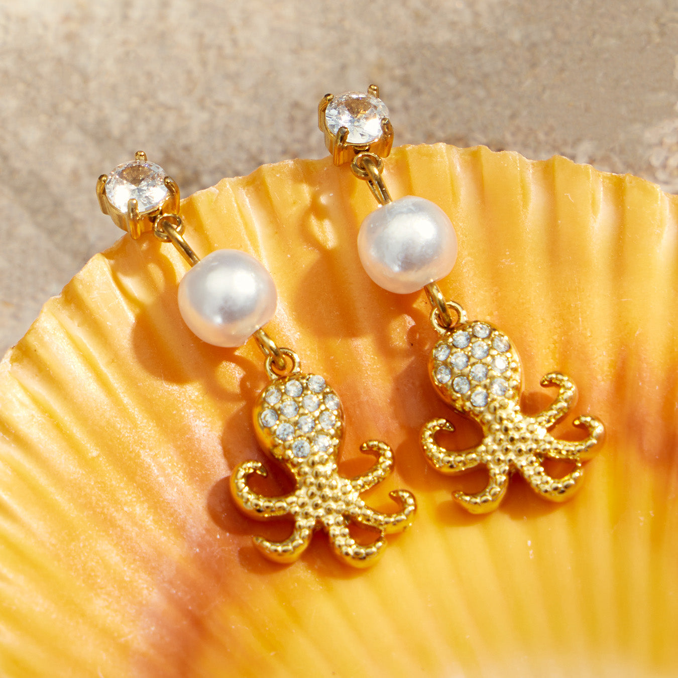 316L Stainless Steel 18K PVD Gold Ocean Series Earrings made with 316L stainless steel and 18K PVD gold finish for wholesale jewelry buyers - image 14