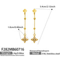 Khaki CZ Gold / Earrings