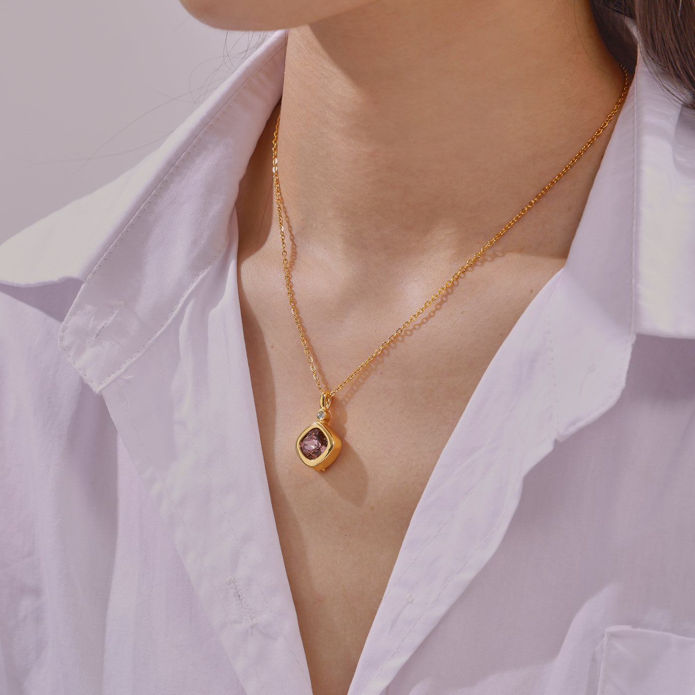 316L Stainless Steel 18K PVD Gold Colorful Zircon Earrings and Necklace Collection made with 316L stainless steel and 18K PVD gold finish for wholesale jewelry buyers - image 19