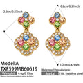 Style A Multi Color Zircon Gold Earrings (TXF599) / Default