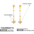 White CZ Gold / Earrings