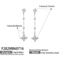 White CZ Steel / Earrings