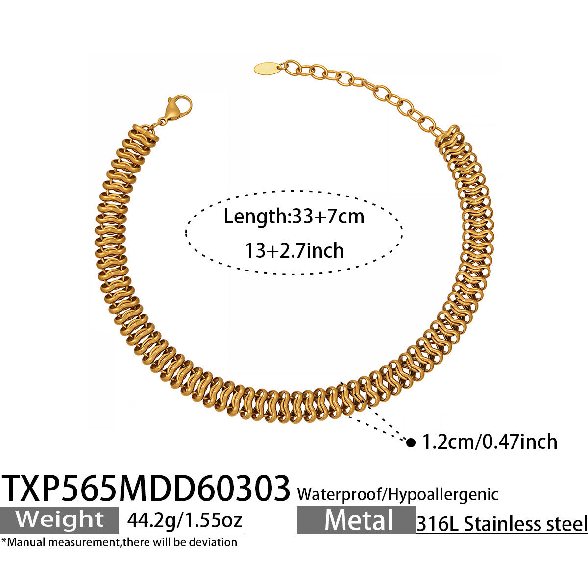 316L Stainless Steel Fashion Stackable Chunky Cuban Link Chain Bracelet - Image 24