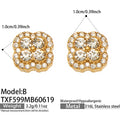 Style B White Zircon Gold Earrings (TXF599) / Default