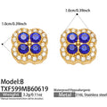 Style B Blue Zircon Gold Earrings (TXF599) / Default
