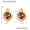 Earrings / Gold Dusty Rose CZ