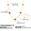 Necklace / Red Zircon Gold Tone / 5cm