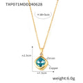 Necklace / Gold Lake Blue