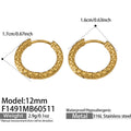 Gold Earrings (F1491) / 12mm
