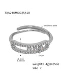 Steel CZ Ring (TXA248) / Size 7