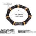 Gold Black Resin Bamboo Bangle (Z270) / Bangle