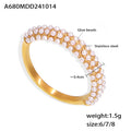 Gold Faux Pearl / Size 6