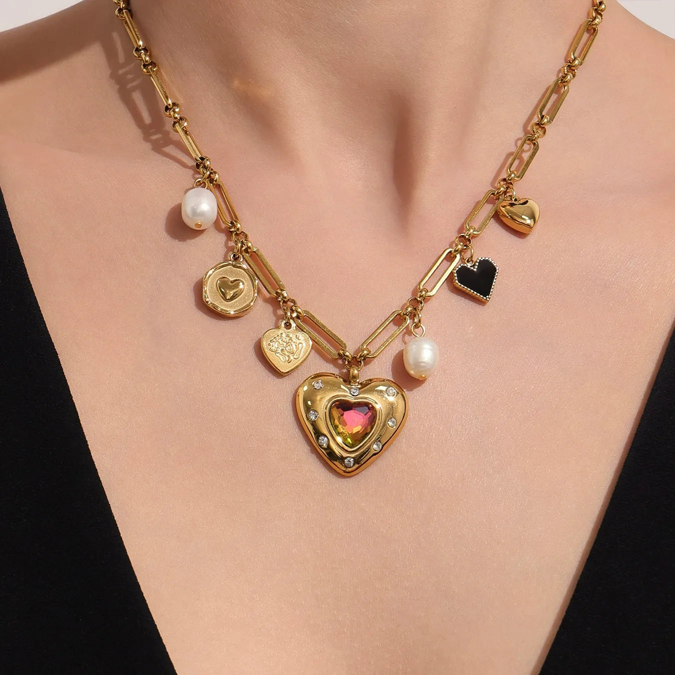 316L Stainless Steel 18K Gold Plated Delicate Pendant Necklace Collection - Image 3