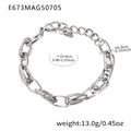 Style E673 - Steel Plain Bracelet