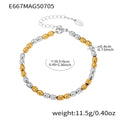 Style E667 - Two-Tone Oval Bracelet