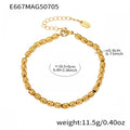 Style E667 - Gold Bead Bracelet