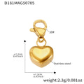 Charm - Gold Heart (2pcs)
