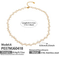 6mm Imitation Pearl Necklace 45.5+5cm (P037) / Default