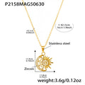 Gold Sun Moon Zircon / 40+5cm