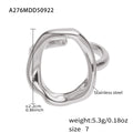 Steel Geometric Ring / Size 7
