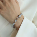 Steel / Black Zircon Eye 18cm