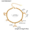 Gold Little Fish Zircon Charm / 17+5cm
