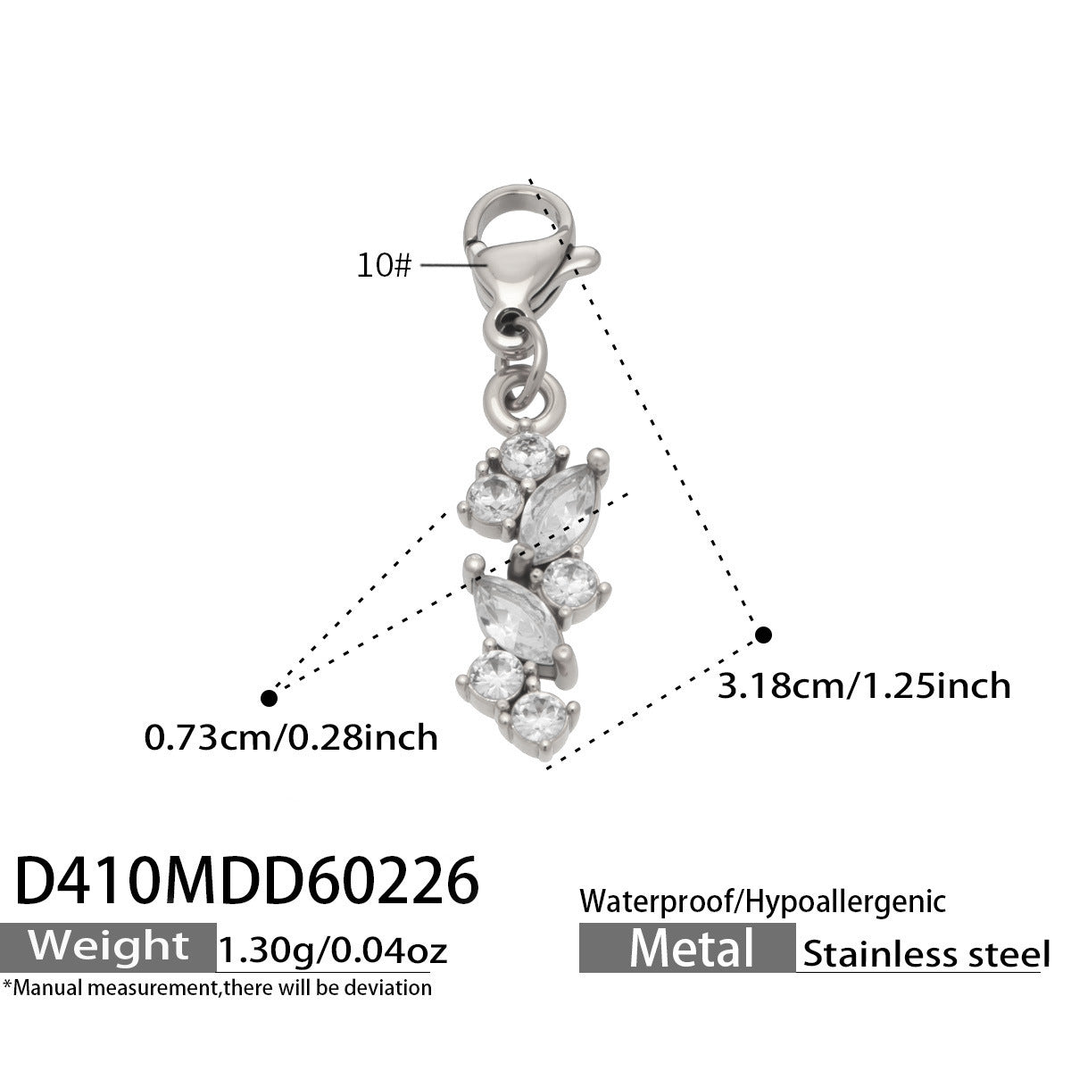 316L Stainless Steel 18K Gold PVD Chic 5A Zircon Drop Earrings - Chic 5A Zircon Drop Minimalist Wholesale Stainless Steel Jewelry - Sensitive Skin Friendly - Detail 17