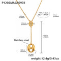18K Gold PVD - Y Necklace 51+5cm (P1202) / Default