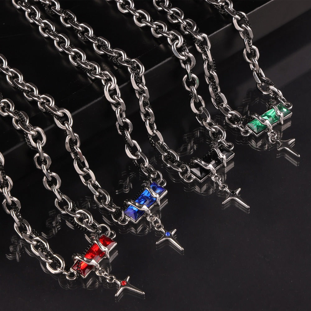 316L Stainless Steel 18K Gold PVD Color Zircon Bracelet - Minimalist Color Zircon Wholesale Stainless Steel Jewelry - Sensitive Skin Friendly - Detail 19