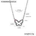 Silver / Mixed Color Zircon, 40+5cm