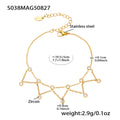 Gold White Zircon Anklet19+5cm (S038) / Default