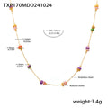 Gold Natural Stone Necklace (TXP170) / Default