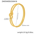 Gold Plated Double-Line Heart Clasp Bangle (Z405) / Default