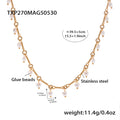Heart Shell Bead Tassel Necklace 40+5cm (TXP270) / Default