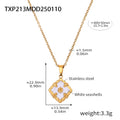 Gold White Shell Necklace (TXP213) / Default